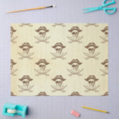  Pirate Skull en Swords on Cream Decoupage Tissuepapier (Craft)