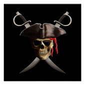 Pirate Skull en Swords Perfect Poster (Voorkant)