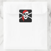 Pirate Skull Flag Vierkante Sticker (Tas)