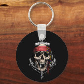 Pirate Skull Ghost Raider Ship Sleutelhanger (Voorkant)