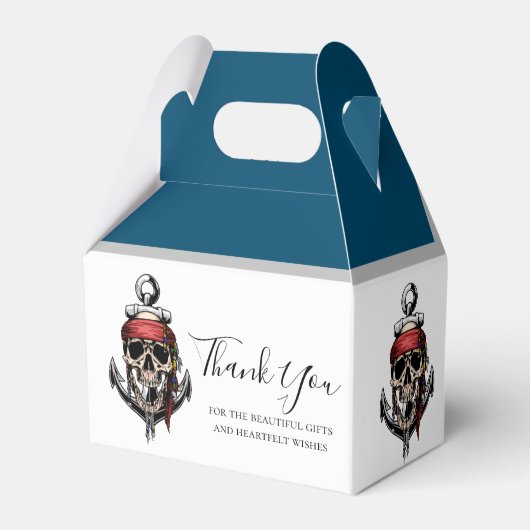 Pirate Skull Ghost Ship Bedankdoosjes (Voorkant Zijde)