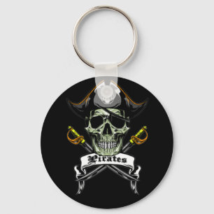Pirate Skull Ghost Zee Ship Sleutelhanger