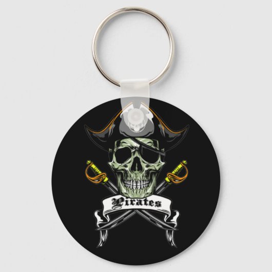 Pirate Skull Ghost Zee Ship Sleutelhanger (Voorkant)