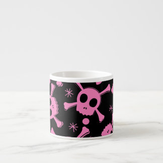 Pirate Skull: Girlish harten patroon Espresso Kop