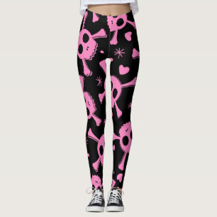 Pirate Skull: Girlish harten patroon Leggings
