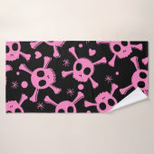 Pirate Skull : Girlish Hearts Motif (Serviette de bain)