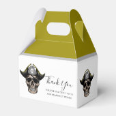 Pirate Skull Gold kapitein Bedankdoosjes (Achterkant)