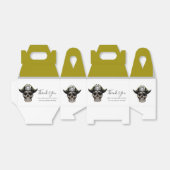 Pirate Skull Gold kapitein Bedankdoosjes (Uitgevouwen)