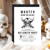 Pirate Skull Halloween Party  Kaart