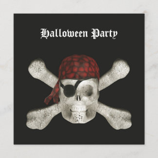 Pirate Skull - Invitation à la fête d'Halloween