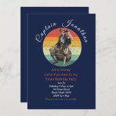 Pirate Skull Invitation anniversaire (Devant / Derrière)