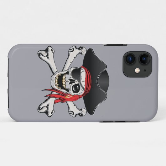 Pirate Skull iPhone / coque ipad (Dos (Horizontal))