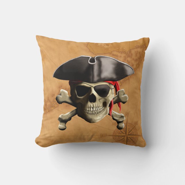 Pirate Skull Kussen (Voorkant)