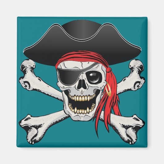 Pirate Skull Magneet (Voorkant)