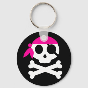 Pirate Skull met Bandanna Sleutelhanger