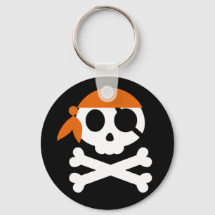 Pirate Skull met Bandanna Sleutelhanger