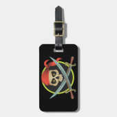 Pirate Skull met gekruiste zwaarden Bagagelabel (Voorkant verticaal)
