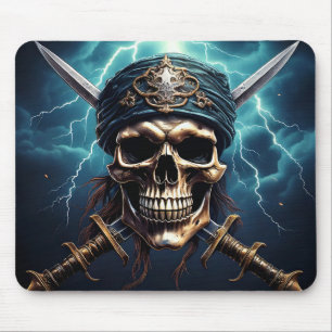 Pirate Skull met zwaarden Mousepad Muismat