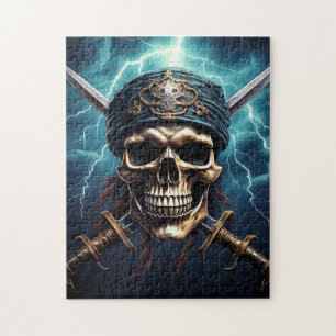 Pirate Skull met Zwaarden Puzzel