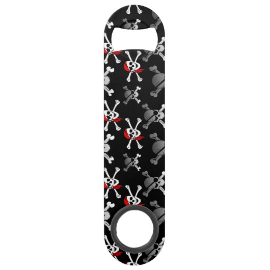 Pirate Skull n botten thema Bar Key Speed Flessenopener (Voorkant)