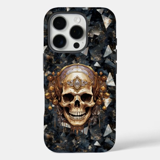 Pirate Skull op Black Diamonds iPhone / iPad case (Achterkant)