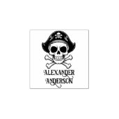 Pirate Skull Personaliseer Rubberstempel (Afrduk)