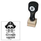 Pirate Skull Personaliseer Rubberstempel (Gestempeld)