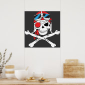 Pirate Skull Poster (Keuken)