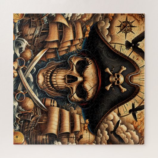 Pirate Skull Puzzle (Horizontal)