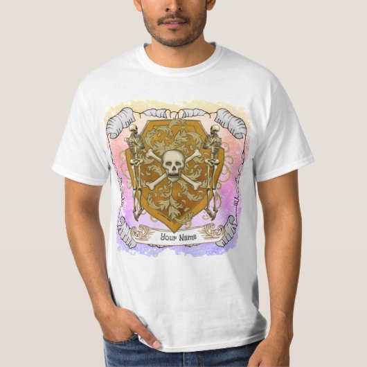 Pirate Skull Shield  t-shirt (Voorkant)