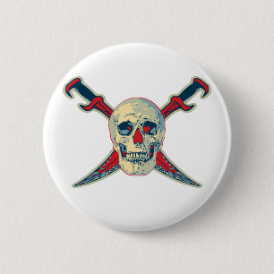 Pirate (Skull) - standaard, 2¼ inch ronde Button 