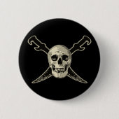 Pirate (Skull) - standaard, 2¼ inch ronde Button  (Voorkant)