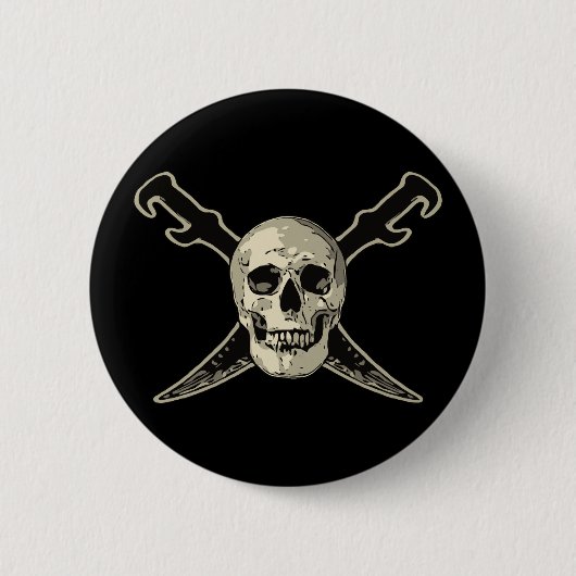 Pirate (Skull) - standaard, 2¼ inch ronde Button  (Voorkant)