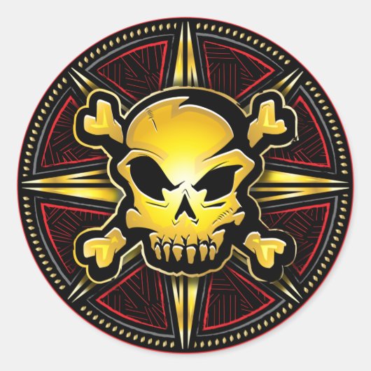 Pirate Skull Sticker (Voorkant)