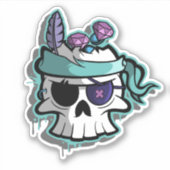 Pirate Skull Sticker (Voorkant)