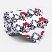 Pirate Skull Stropdas (Opgerold)