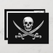 Pirate Skull & Sword Crossbones (TLAPD) Briefkaart (Voorkant / Achterkant)