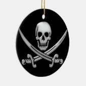 Pirate Skull & Sword Crossbones (TLAPD) Keramisch Ornament (Rechts)
