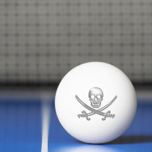 Pirate Skull & Sword Crossbones (TLAPD) Pingpongballen (Net)