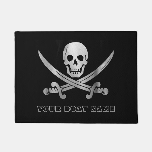 Pirate Skull Sword Custom Boat Deurmat (Voorkant)
