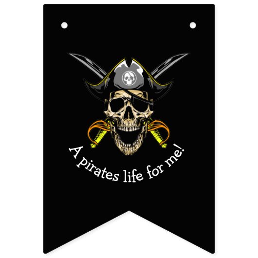 Pirate Skull Treasure Buner drapeaux (Premier drapeau)