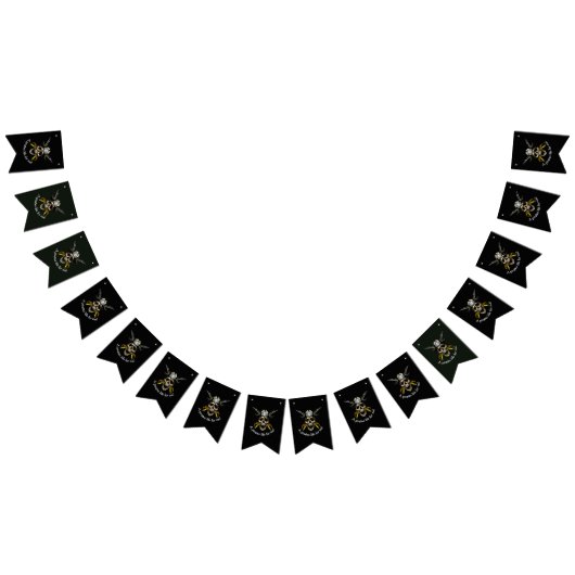 Pirate Skull Treasure Bunting Flags Vlaggetjes (Alle)