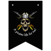 Pirate Skull Treasure Vlaggetjes (Eerste vlag)