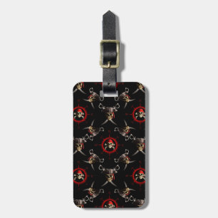 Pirate Skulls Bagagelabel
