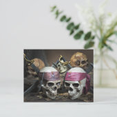 Pirate Skulls briefkaart (Staand voorkant)