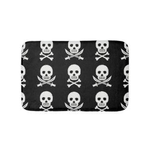 Pirate Skulls Crossbones Naadloos Patroon Badmat
