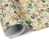 Pirate Skulls met gekruiste zwaarden Cadeaupapier (Rol Hoek)