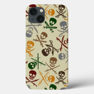 Pirate Skulls met gekruiste zwaarden iPhone 13 Hoesje