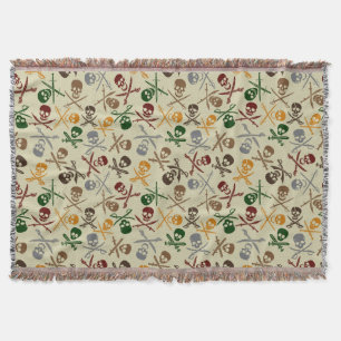 Pirate Skulls met gekruiste zwaarden Deken