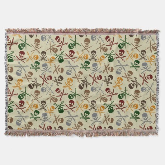 Pirate Skulls met gekruiste zwaarden Deken (Voorkant)